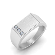 0.09 Carat Round Cut Prong Setting Diamond Wedding Ring Men's Wedding Rings