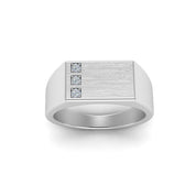 0.09 Carat Round Cut Prong Setting Diamond Wedding Ring 950 Platinum Natural Diamond Men's Wedding Rings