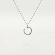 0.50 Ct Round Shaped Channel Set Lab Diamond Pendant