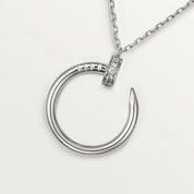 0.50 Ct Round Shaped Channel Set Lab Diamond Pendant
