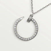 0.50 Ct Round Shaped Channel Set Lab Diamond Pendant 950 Platinum Natural Diamond