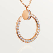 0.50 Ct Round Shaped Channel Set Lab Diamond Pendant