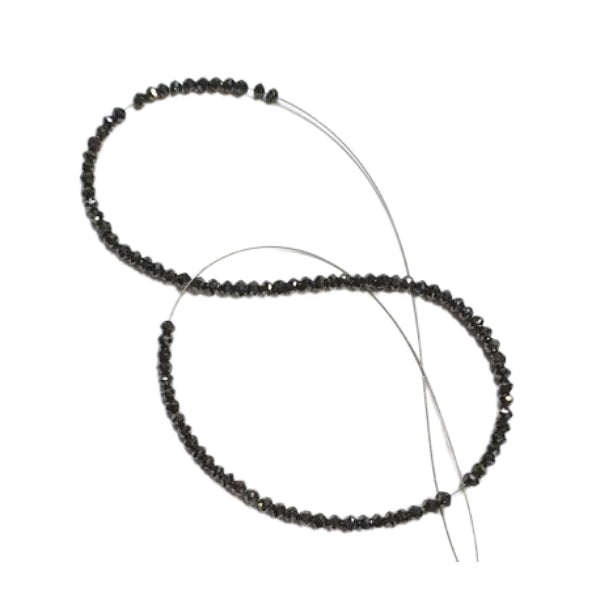 7 Inch Black Diamond Beads Strand