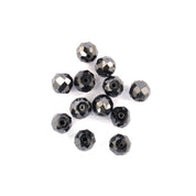 3 Ct Loose Black Diamond Faceted Beads Lot
