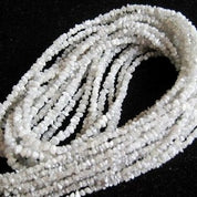 18 Inch White Uncut Diamond Beads
