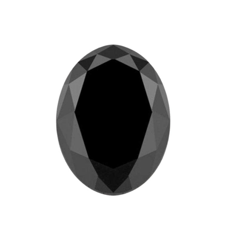 2 Carat Oval Cut Natural Black Diamond