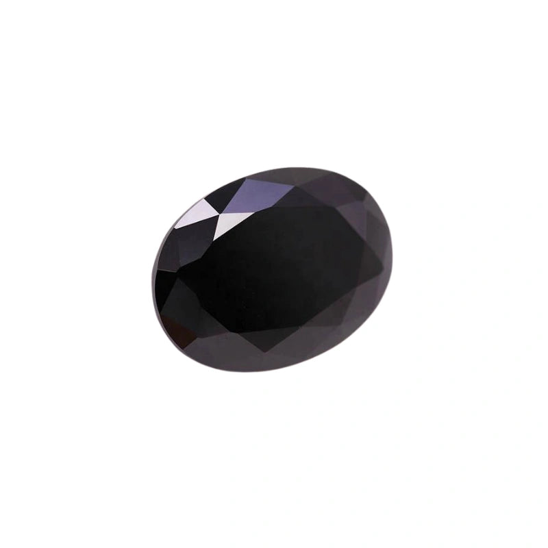 6 x 4 MM Oval Cut Natural Black Diamond 0.65 Approx