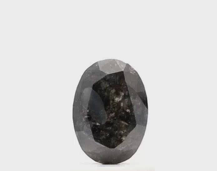 1.057 Ct Oval Cut Salt and Pepper Diamond