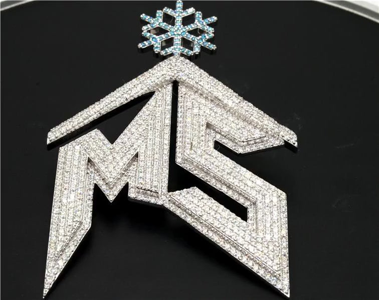 7 Ct Round Cut Pave Set MS Hip-Hop Lab Diamond Pendant
