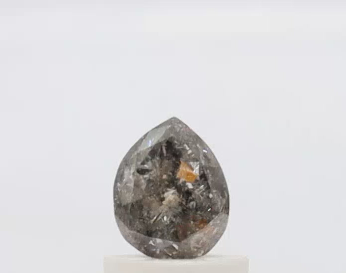 0.75 Ct Pear Cut Salt and Pepper Diamond