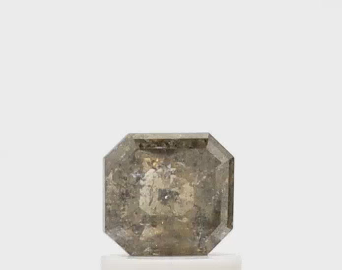 0.95 Ct Asscher Cut Salt and Pepper Diamond