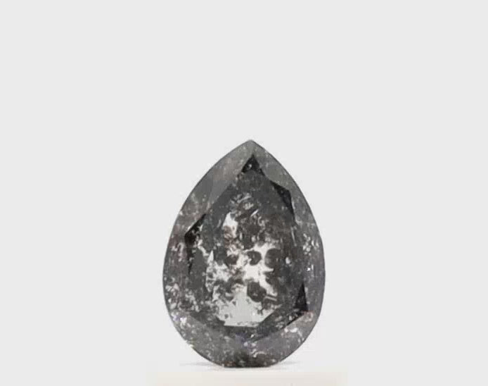 0.50 Ct Pear Cut Salt and Pepper Diamond