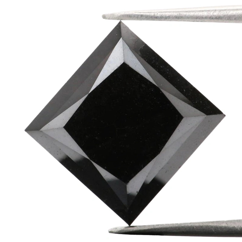 1 Carat Princess Cut Diamond Natural Black Diamond