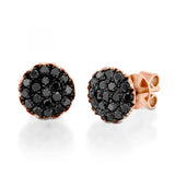 Classic Round Cut Black Diamond Stud Earrings – Everyday Jewelry