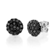 Classic Round Cut Black Diamond Stud Earrings – Everyday Jewelry