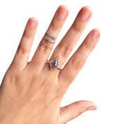New Custom Salt And Pepper Diamond Ring