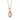 0.50 Carat Round Shaped Solitaire Bezel Setting Diamond Pendant In Rose Gold