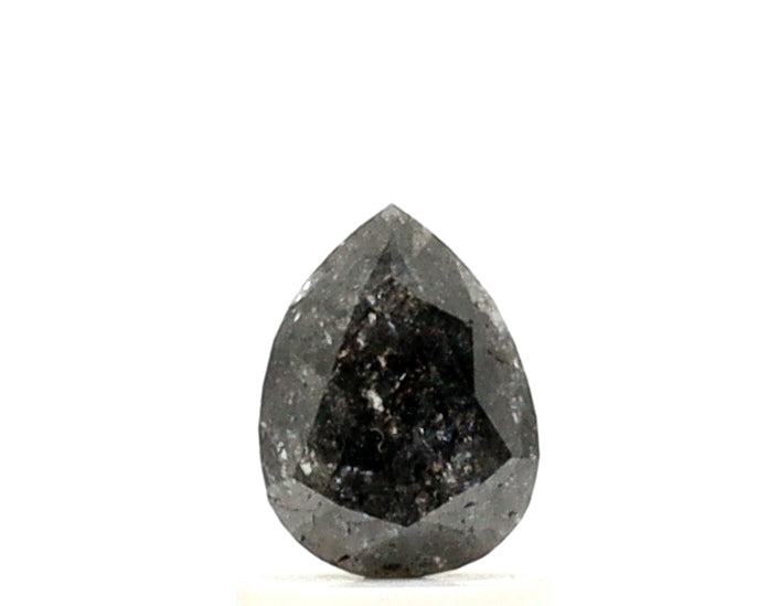 2.13 Ct Fancy Pear Shape Salt and Pepper Diamond