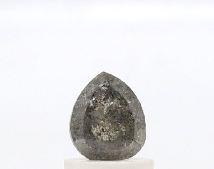0.70 Ct Pear Shape Salt and Pepper Diamond
