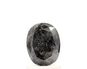 1.42 Ct Oval Cut Salt And Pepper Diamond