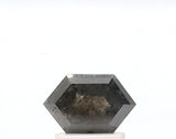0.90 ct Hexagon Shape Salt and Pepper Diamond