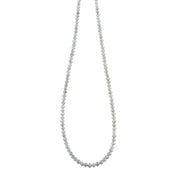 28 Inch Faceted White Diamond Beads Necklace