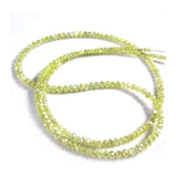 24 Inch Faceted Yellow Diamond Beads Necklace