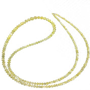 28 Inch Yellow Diamond Beads Necklace