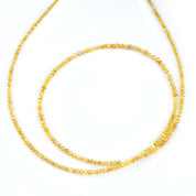 7 Inch Yellow faceted Diamond Beads Bracelet Strand