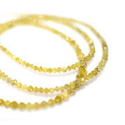 7 Inch Yellow faceted Diamond Beads Bracelet Strand