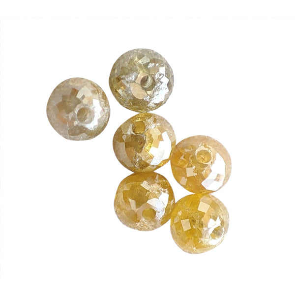 3 Ct Yellow Color Faceted Diamond Beads