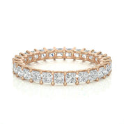 1.95 Ct Princess Cut Prong Setting Diamond Eternity Band In White Gold 18K Rose Gold Natural Diamond Eternity Wedding Rings