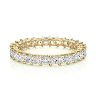 1.95 Ct Princess Cut Prong Setting Diamond Eternity Band In White Gold 18K Yellow Gold Natural Diamond Eternity Wedding Rings