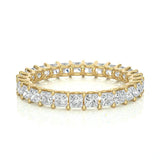 1.95 Ct Princess Cut Prong Setting Diamond Eternity Band In White Gold